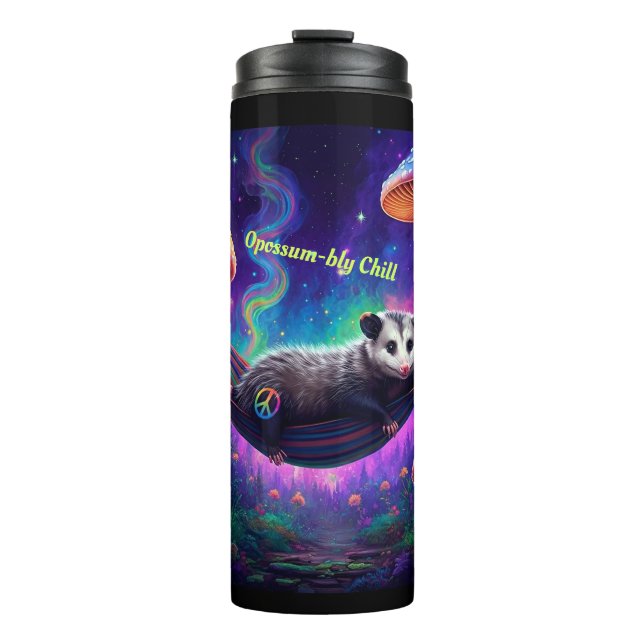 Termo Psicodélico Trippy Hippie Opossum Personalizado Pe (Anverso)