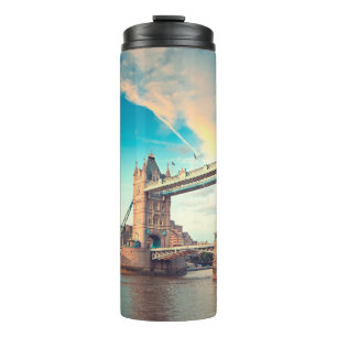 Termo Puente de la torre al atardecer, Londres, Londres,