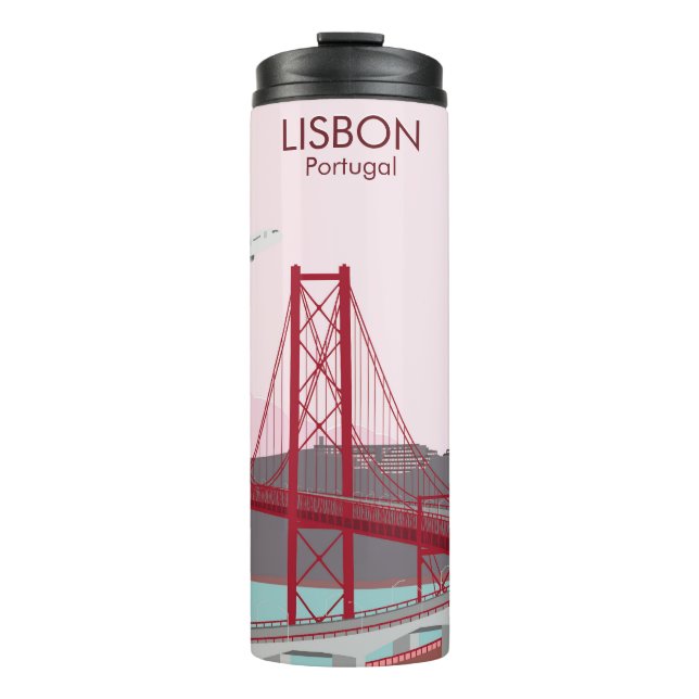 Termo Puente de Lisboa sobre el río Tajo al estilo vinta (Anverso)