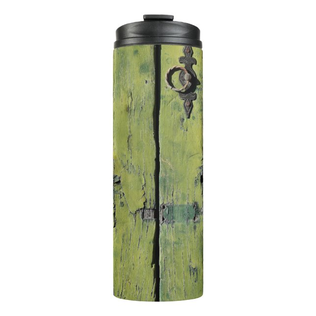 Termo Puerta de 2 paneles de madera marrón cerrada (Anverso)