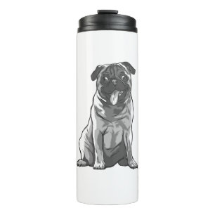 Termo Pug Adorable con Buen Humor