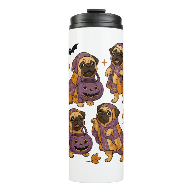 Termo Pug Dog Ghost Halloween Spooky (Anverso)