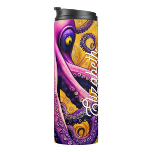 Termo Pulpo kraken con nombre personalizado