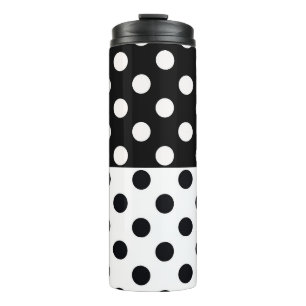 Termo Punto de Polka Inverso de la mitad de color blanco