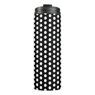 Termo Puntos de burbujas modernas en blanco y negro