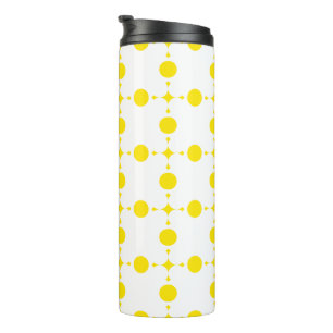 Termo Puntos de Polka Amarillo, Patrón De Punto De Polka