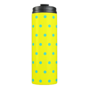 Termo Puntos de Polka Azul Turquesa Sunny Amarillo