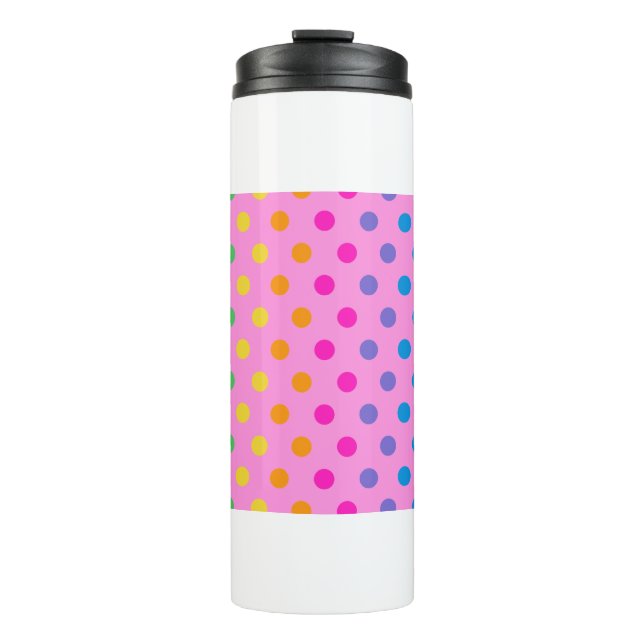 Termo puntos de polka de arco iris (Anverso)