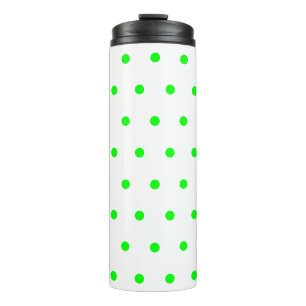 Termo Puntos de Polka Verde Brillante