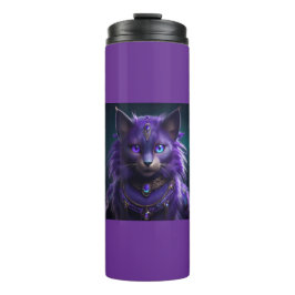 Termo Purple Alien Space Cat Wearing Jeweled Armor