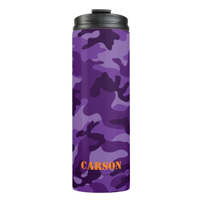Termo Purple Camo Deportes Naranja moderno Viaje (Anverso)