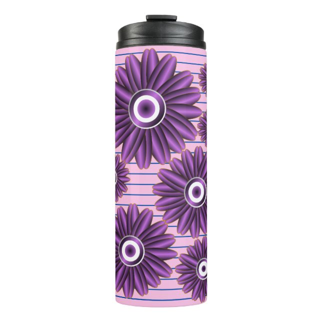 Termo Purple Floral Pattern Modern Abstract Flower Desig (Anverso)