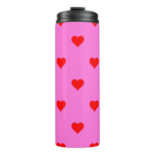 Termo Púrpura Red Cute Simple Heart Pattern