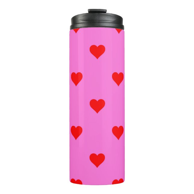 Termo Púrpura Red Cute Simple Heart Pattern (Anverso)