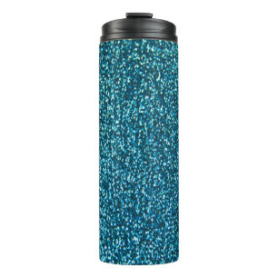 Termo Purpurina azul elegante