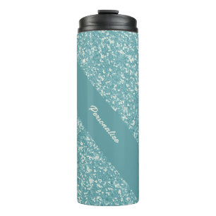Termo Purpurina azul suave Moda de moda personalizada