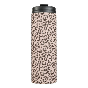 Termo Purpurina de leopardo marrón de chocolate de choc