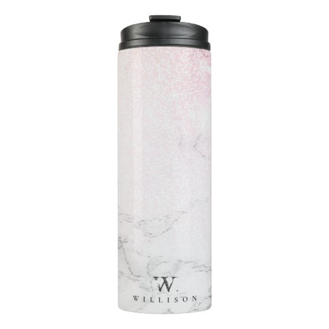 Termo Purpurina de mármol Diseño personalizado (Anverso)