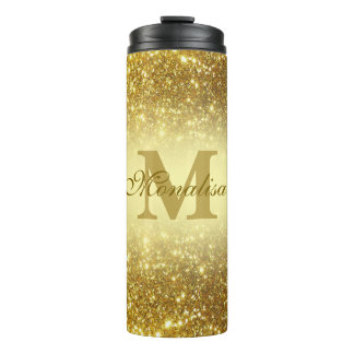 Termo purpurina de oro personalizado