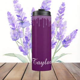 Termo Purpurina de Perfección del Ciruela - Tumbler térm