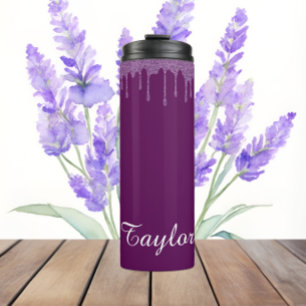 Termo Purpurina de Perfección del Ciruela - Tumbler térm