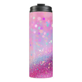 Termo Purpurina holográfico rosa Tumbler térmico 12oz