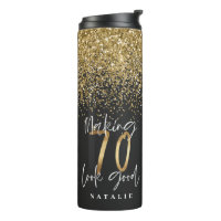 purpurina moderno negro y oro 70 años