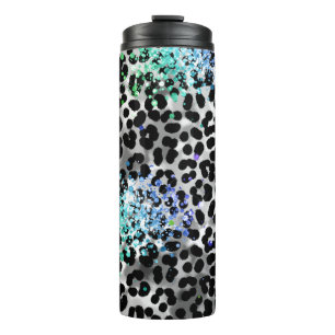 Termo *~* Purpurina QR Patrón de puntos de leopardo anim
