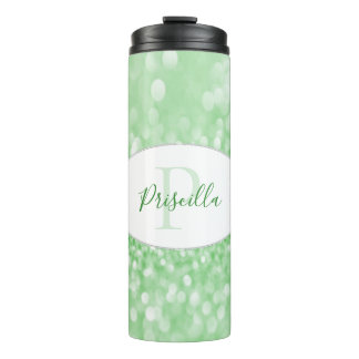 Termo Purpurina verde Personaliza el Tumbler térmico