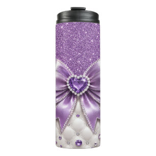 Termo Purpurina y Lazo Morado