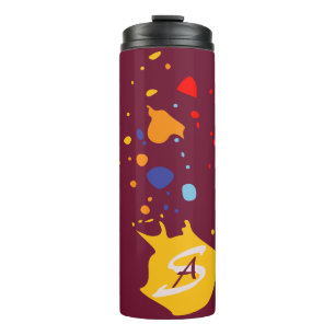 Termo Qirky Paint Drips Dark Purple Monogramed