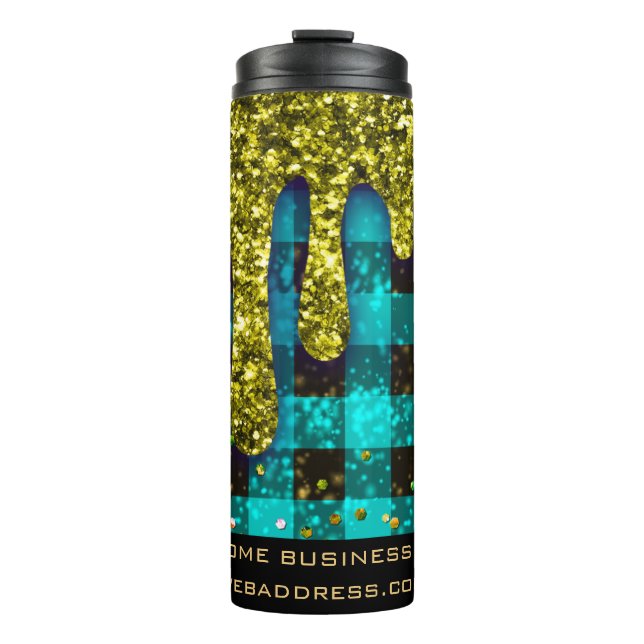 Termo *~* QR SWAG Navidades Rústicos Oro Perforado (Anverso)