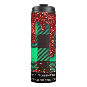 Termo *~* QR SWAG Navidades Rústicos Purpurina GREEN Pl