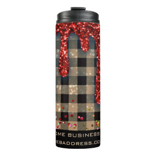 Termo *~* QR SWAG Navidades Rústicos Purpurina Rosa Pla