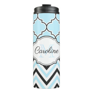 Termo Quaterefoil negro y azul