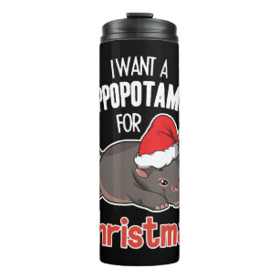 Termo Quiero un hipopótamo para Navidad - Xmas Hippo