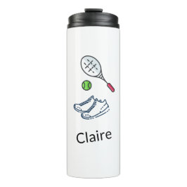 Termo Raca personalizada de zapatos de tenis y bolas ver