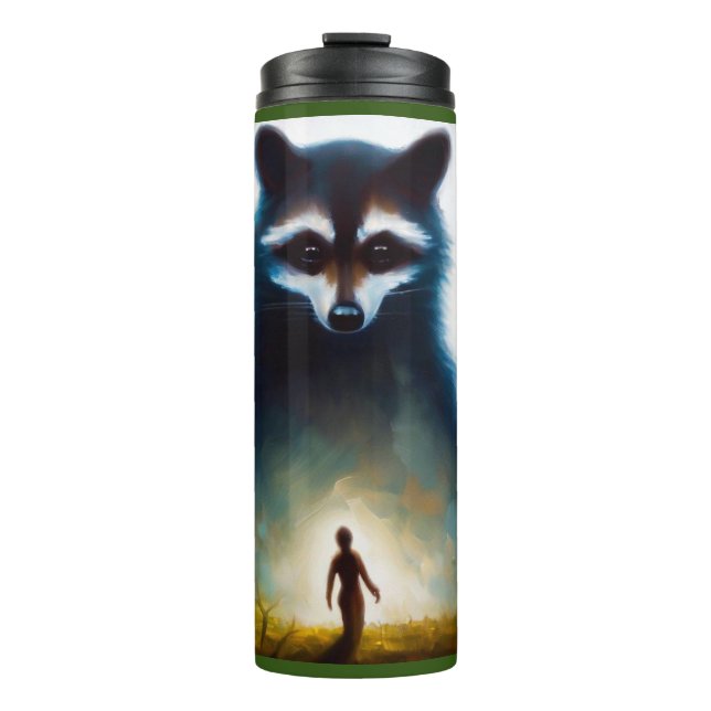Termo Raccoon de animales espirituales 2 (Anverso)