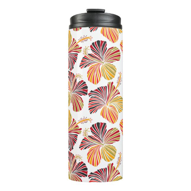 Termo Radiancia Hawaiana: Elegancia de planta tropical. (Anverso)