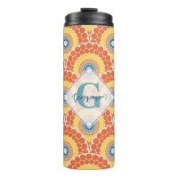 Radiante de verano egeo monogramada Art Deco Manda