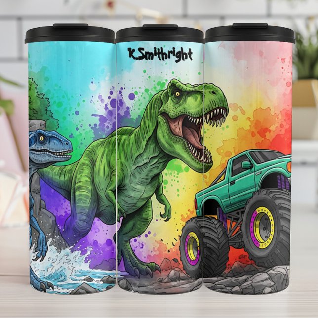 Termo Rainbow Dinosaurs Monster Truck Action (Subido por el creador)