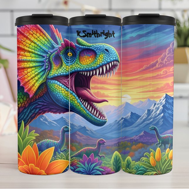 Termo Rainbow Frilled Dinosaur Sunset Valley (Subido por el creador)