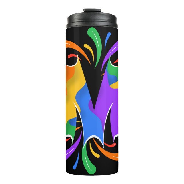 Termo Rainbow Letter M Monogram Abstract (Anverso)