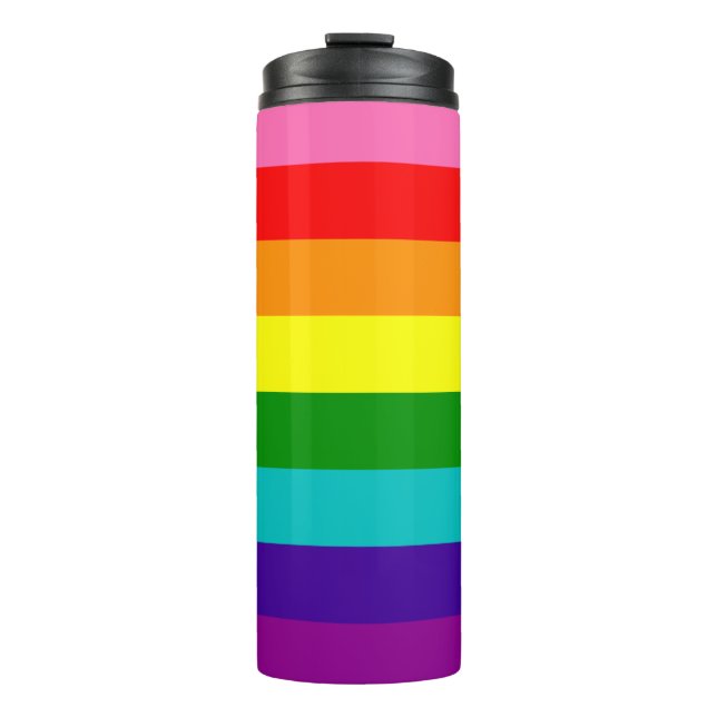 Termo Rainbow LGBT gay flag Thermal Tumbler (Anverso)