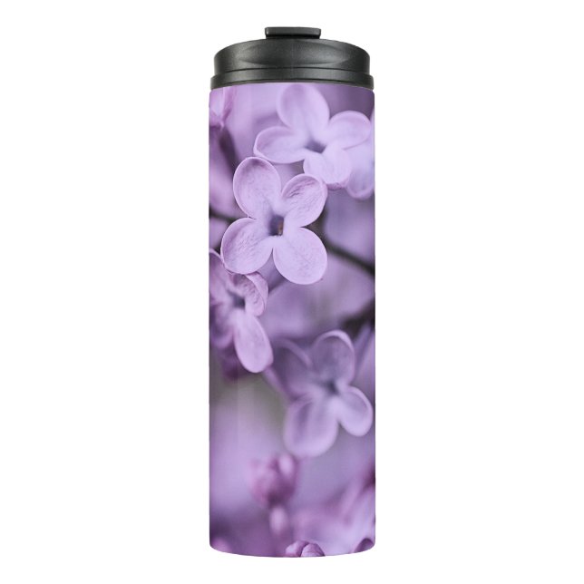 Termo Ramas de flores moradas de Lilac (Anverso)