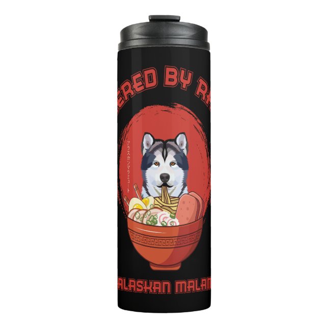 Termo Ramen Sushi Alaskan Malamute Camiseta de perro (Anverso)