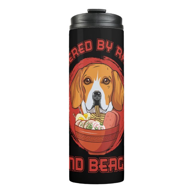 Termo Ramen Sushi Beagle Dog T-Shirt (Anverso)