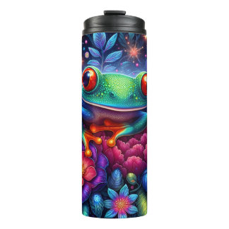 Termo Rana Botánica Floral de Neón