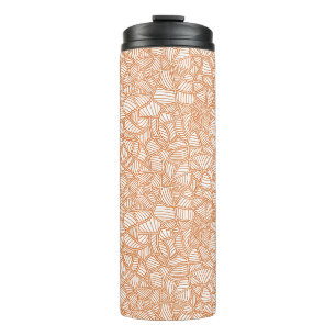 Termo Random Leaf Mosaic Dark Naranja