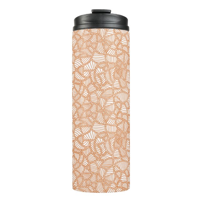 Termo Random Leaf Mosaic Dark Naranja (Anverso)